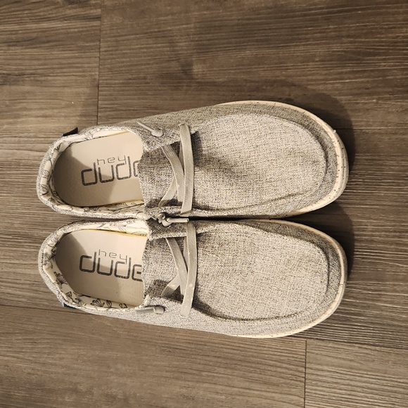 Hey Dude Wendy linen gray size 10 - Picture 1 of 7
